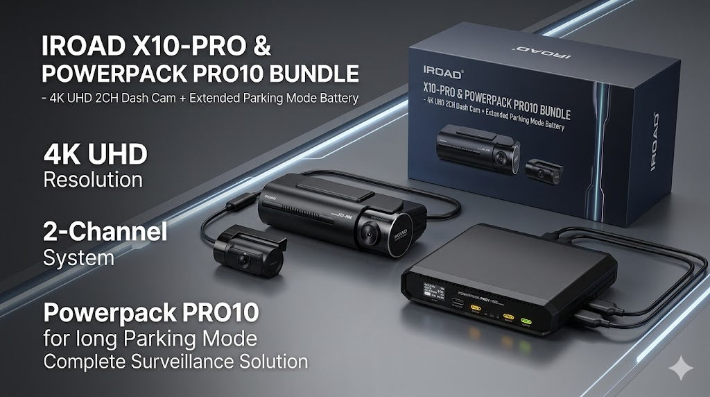 IROAD X10-PRO-64GB & Powerpack PRO10 Bundle