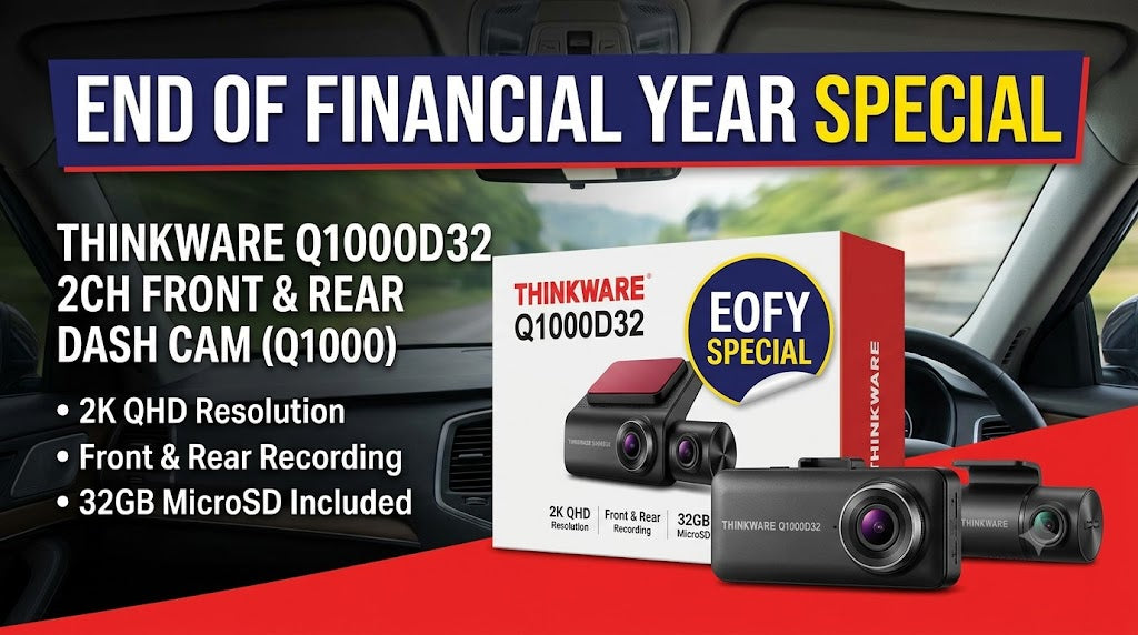 Thinkware Q1000D32 2CH FRONT & REAR DASH CAM (Q1000) best dash cams Australia dash cams Australia BlackVue dash cams, iroad dash cam, Dash Cams Australia, Best Dash Cams Australia 2025, Thinkware Dash Cams Australian Dash Cams