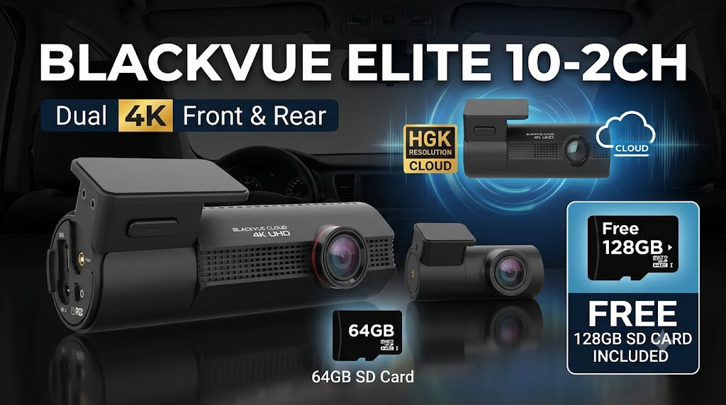 BlackVue ELITE 10-2CH-64GB + Free 128GB SD Card best dash cams Australia dash cams Australia BlackVue dash cams, iroad dash cam, Dash Cams Australia, Best Dash Cams Australia 2025, Thinkware Dash Cams Australian Dash Cams