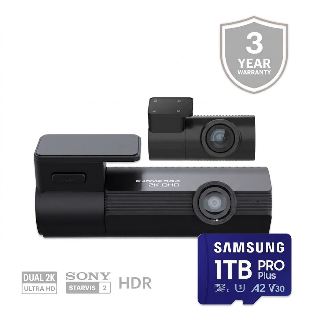 BlackVue ELITE8-2CH-64GB + 1TB Samsung Blackvue Compatible SD Card best dash cams Australia dash cams Australia BlackVue dash cams, iroad dash cam, Dash Cams Australia, Best Dash Cams Australia 2025, Thinkware Dash Cams Dash Camera Bundles BlackVue