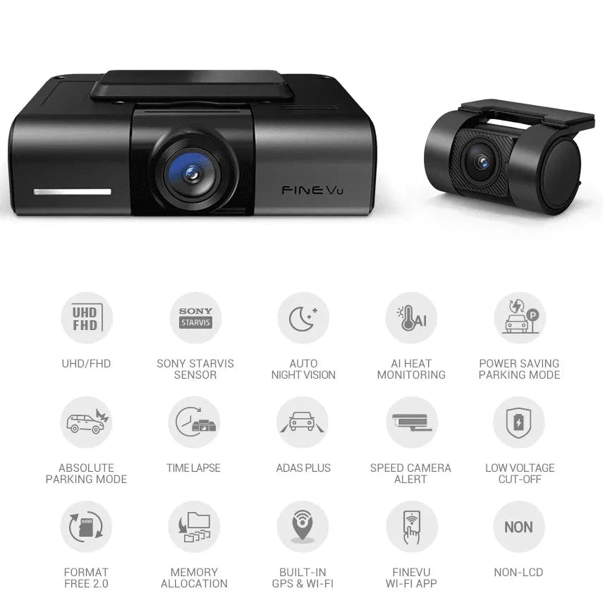 FineVu GX4K-2ch (Free 128gb sd card upgrade) best dash cams Australia dash cams Australia BlackVue dash cams, iroad dash cam, Dash Cams Australia, Best Dash Cams Australia 2025, Thinkware Dash Cams Australian Dash Cams