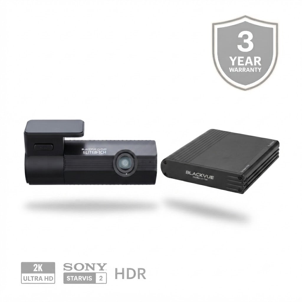 BlackVue ELITE8-1CH-64GB + B-130A Battery Bundle